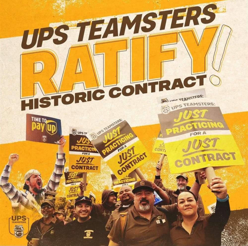 UPS TEAMSTERS RATIFY HISTORIC CONTRACT